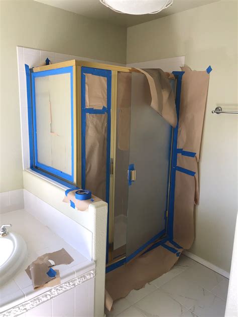 painting metal shower door frame